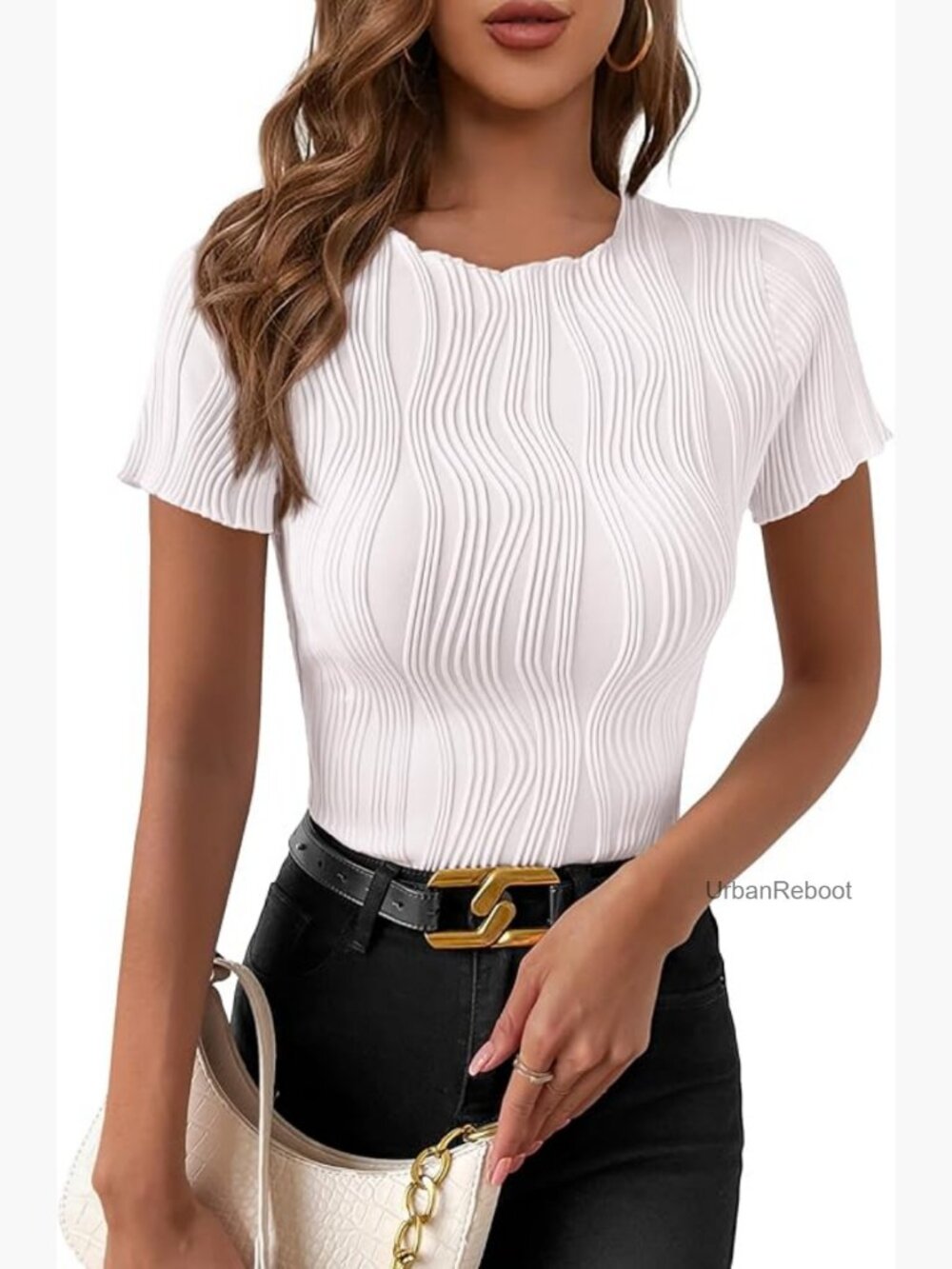 Women's Summer Tops 2026 Casual Short Sleeve Crewneck Slim Fit T Shirts Basic